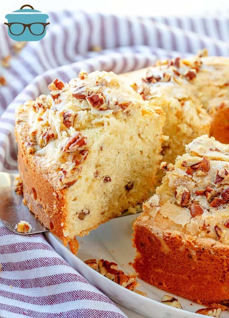  Packed with crunchy pecans, this cake is sure to be a crowd pleaser