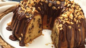 Peanut Butter-Chocolate Chip Pound Cake