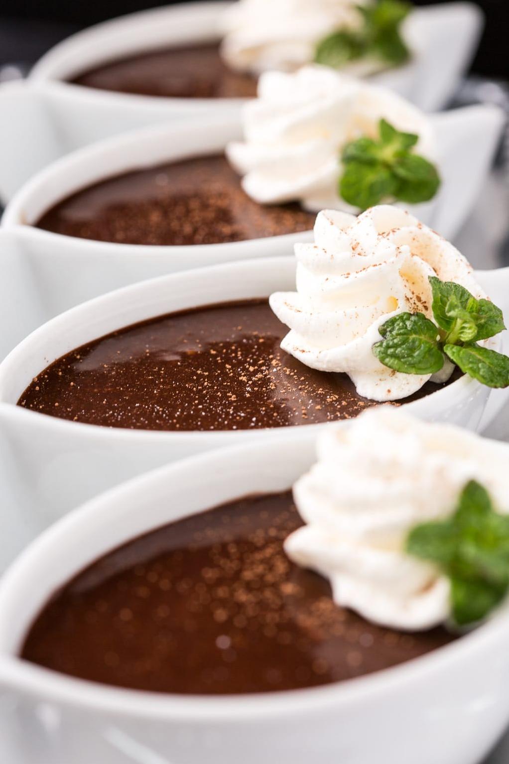  Perfect for dinner parties, these chocolate pots will impress your guests