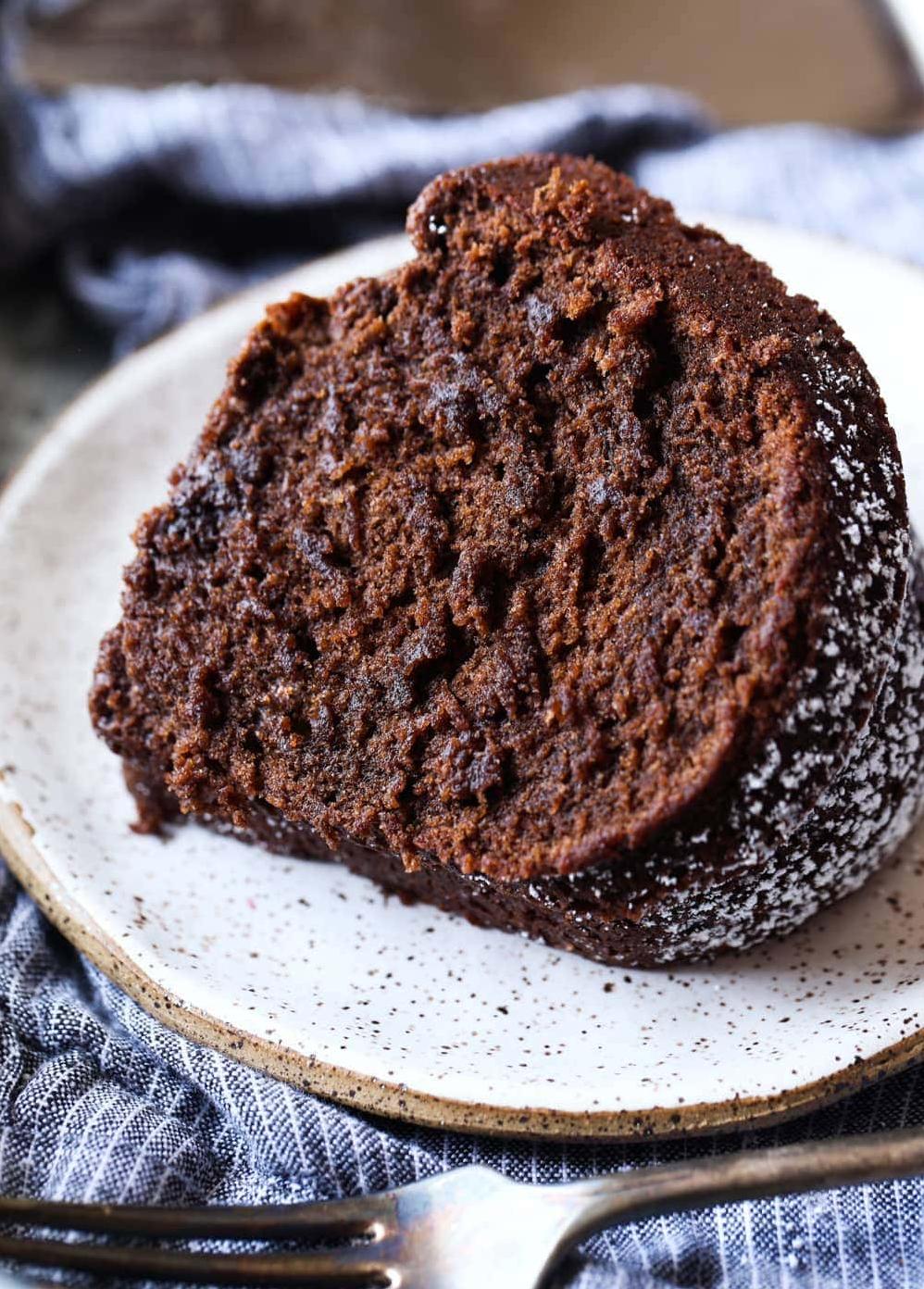  Perfectly baked and so easy to make: light chocolate pound cake.