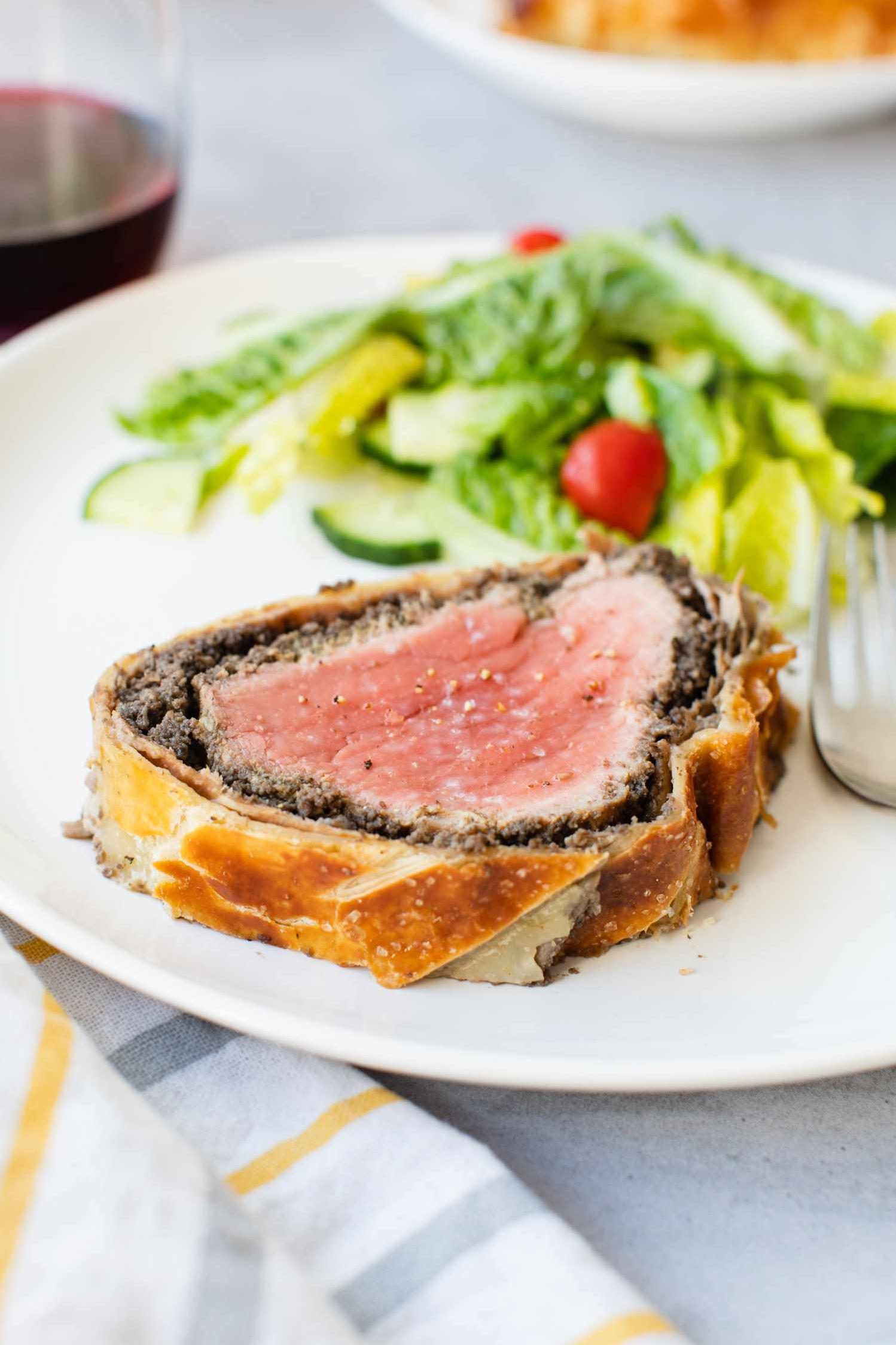  Perfectly seared beef wrapped in savory pastry