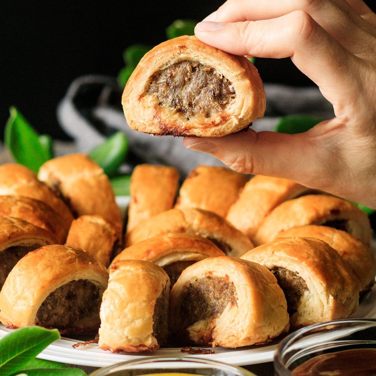  Perfectly seasoned sausage meat wrapped in a flaky puff pastry