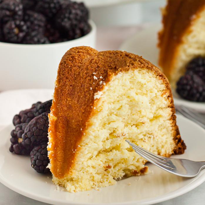  Put your mixer to work and whip up this easy pound cake.