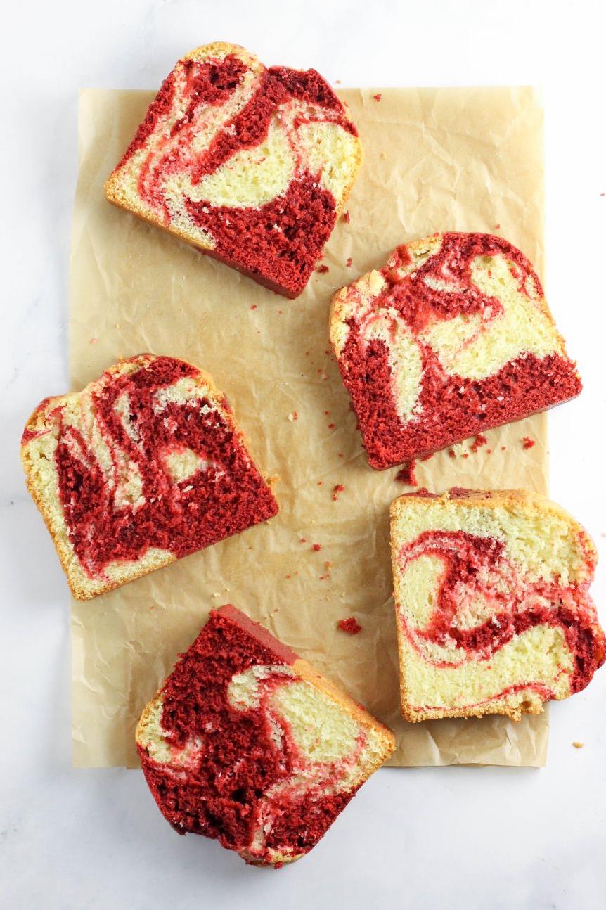 Red Velvet Swirl Pound Cake