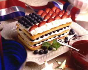 Red White and Blueberry Pound Cake