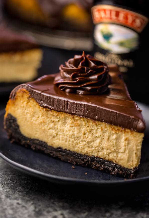  Say hello to your new favorite cheesecake, infused with Bailey’s Irish Cream.