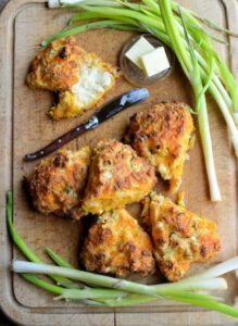 Scottish Cheddar Cheese and Spring Onion Tea-Time Scones