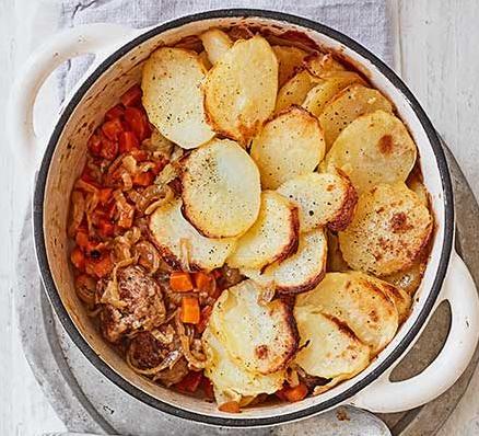  Served piping hot in a cozy casserole dish.