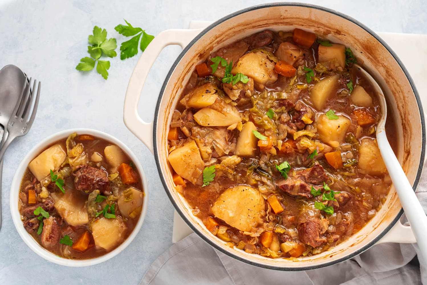  Simple ingredients, big flavors – that’s Irish stew for you.