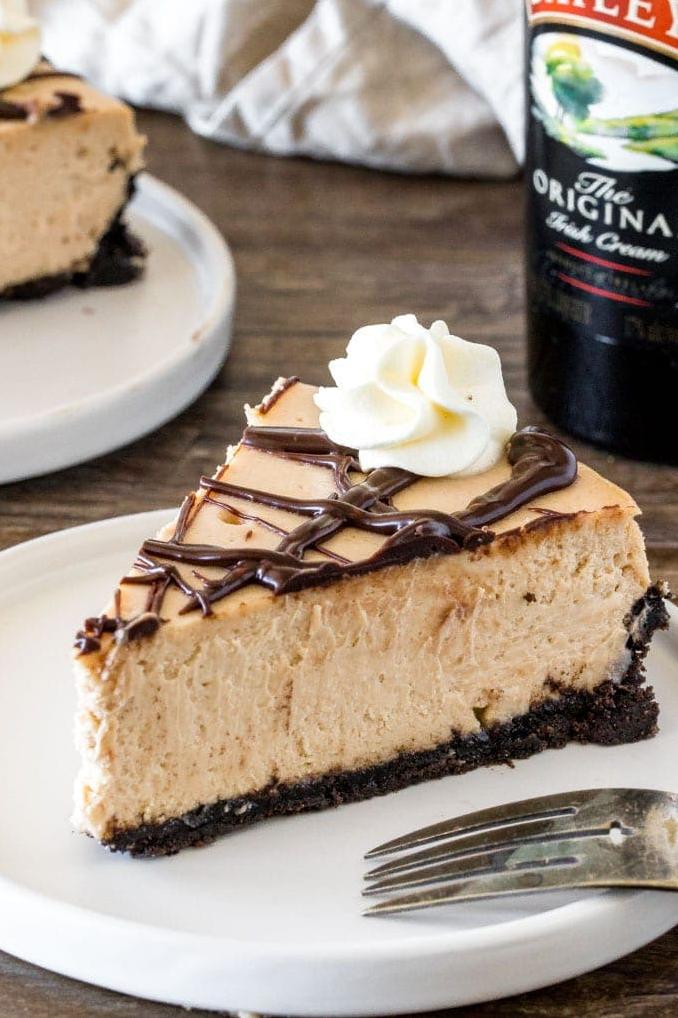  Slice by slice, you'll savor the richness of Baileys Irish Cream and the creaminess of the cheesecake.