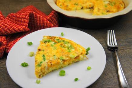  Start your day with a hearty meal with this baked omelet.
