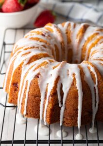 Strawberry Soaked Pound Cake