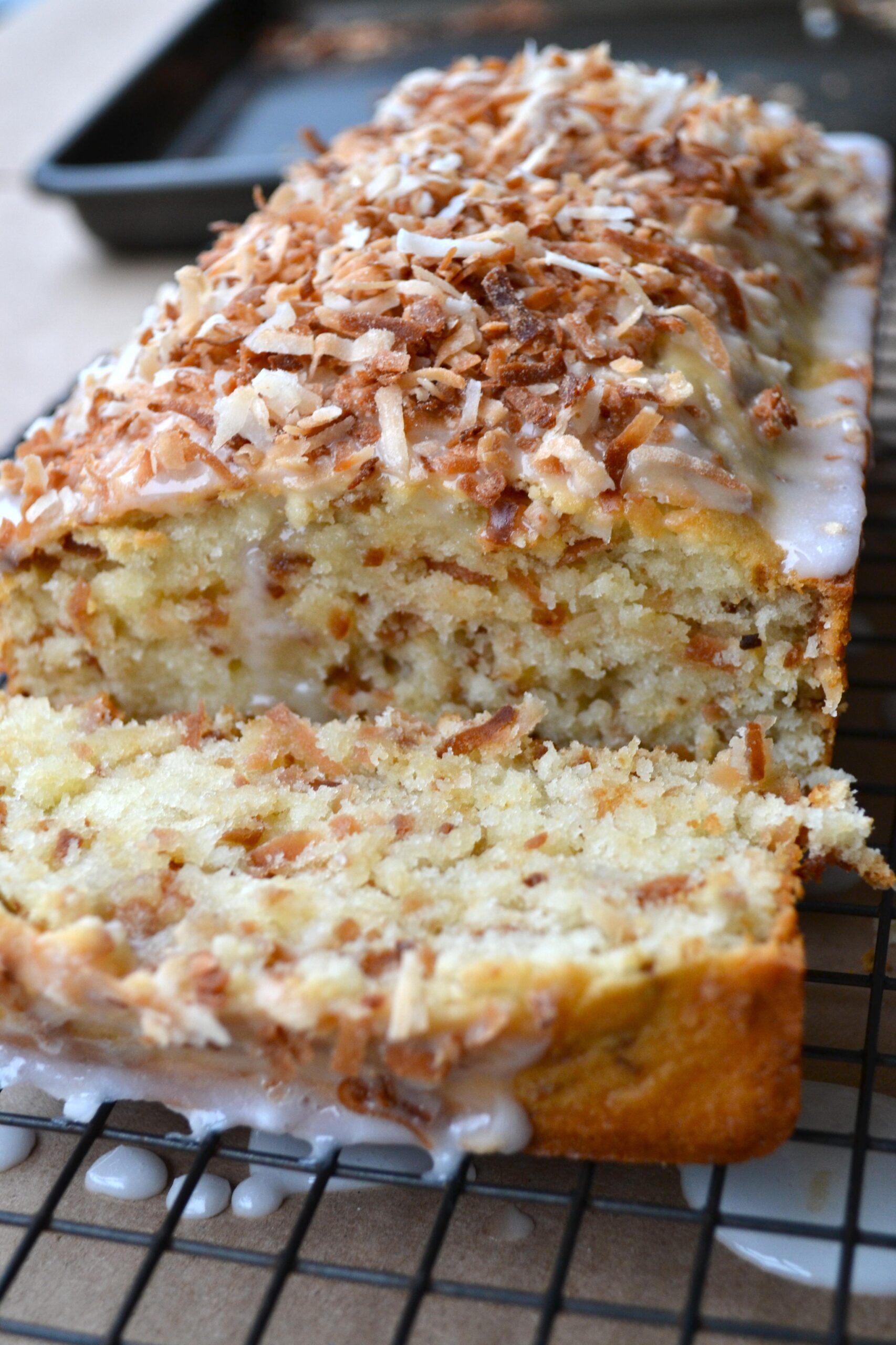 Sure, here are 11 unique photo captions for the Toasted Coconut Pound Cake recipe: