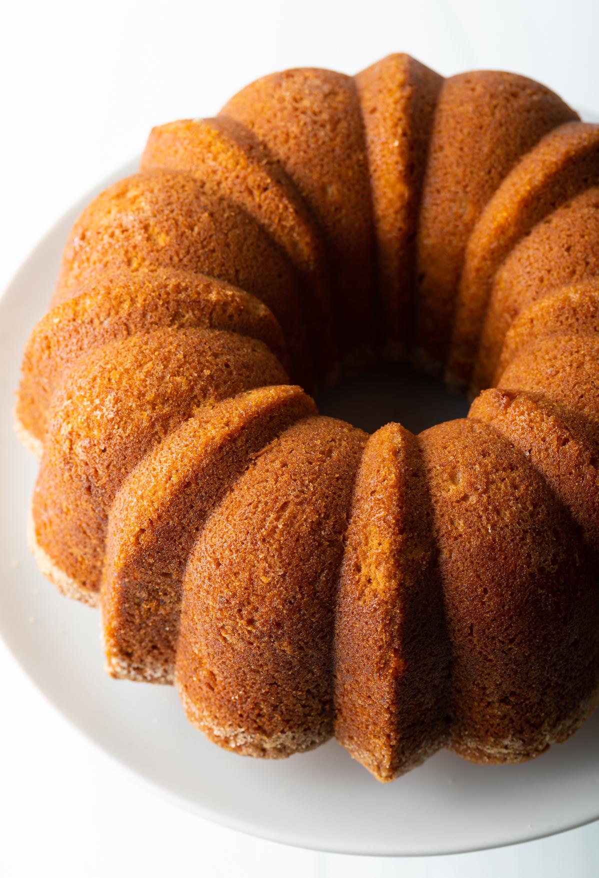  Swap out your traditional pumpkin pie for this delicious Sweet Potato & Orange Pound Cake.