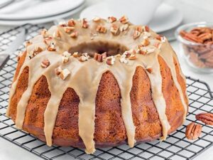 Sweet Potato Pound Cake With Caramel Sauce