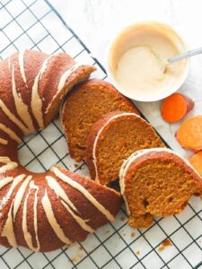 Sweet Potato Pound Cake With Molasses Glaze