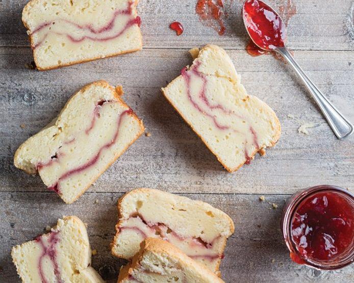  Take a break, sit back, and savor this bite of perfection – Cream Cheese Pound Cake with strawberries and cream on a lazy afternoon.