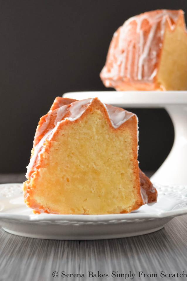  The aroma of fresh lemons and limes fills the room as this pound cake cools off.