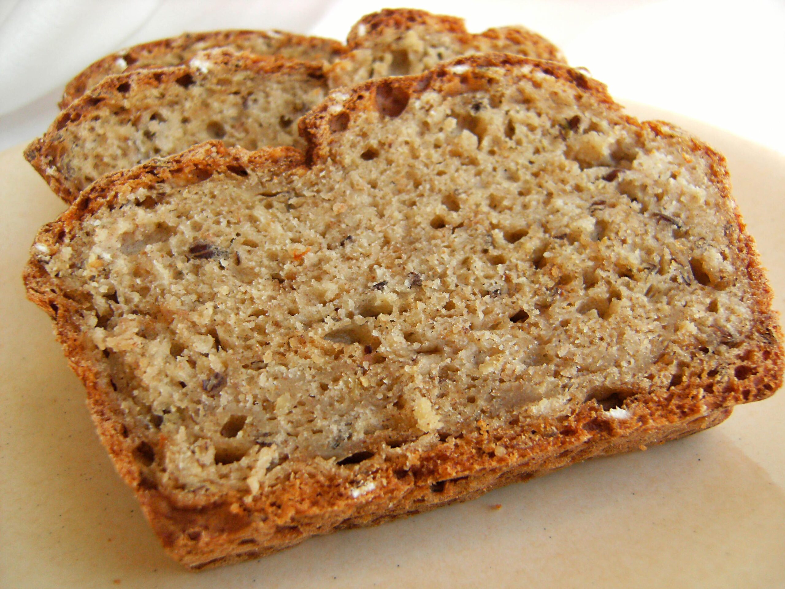  The hearty texture of this Irish brown bread pairs perfectly with a warm bowl of soup or stew.