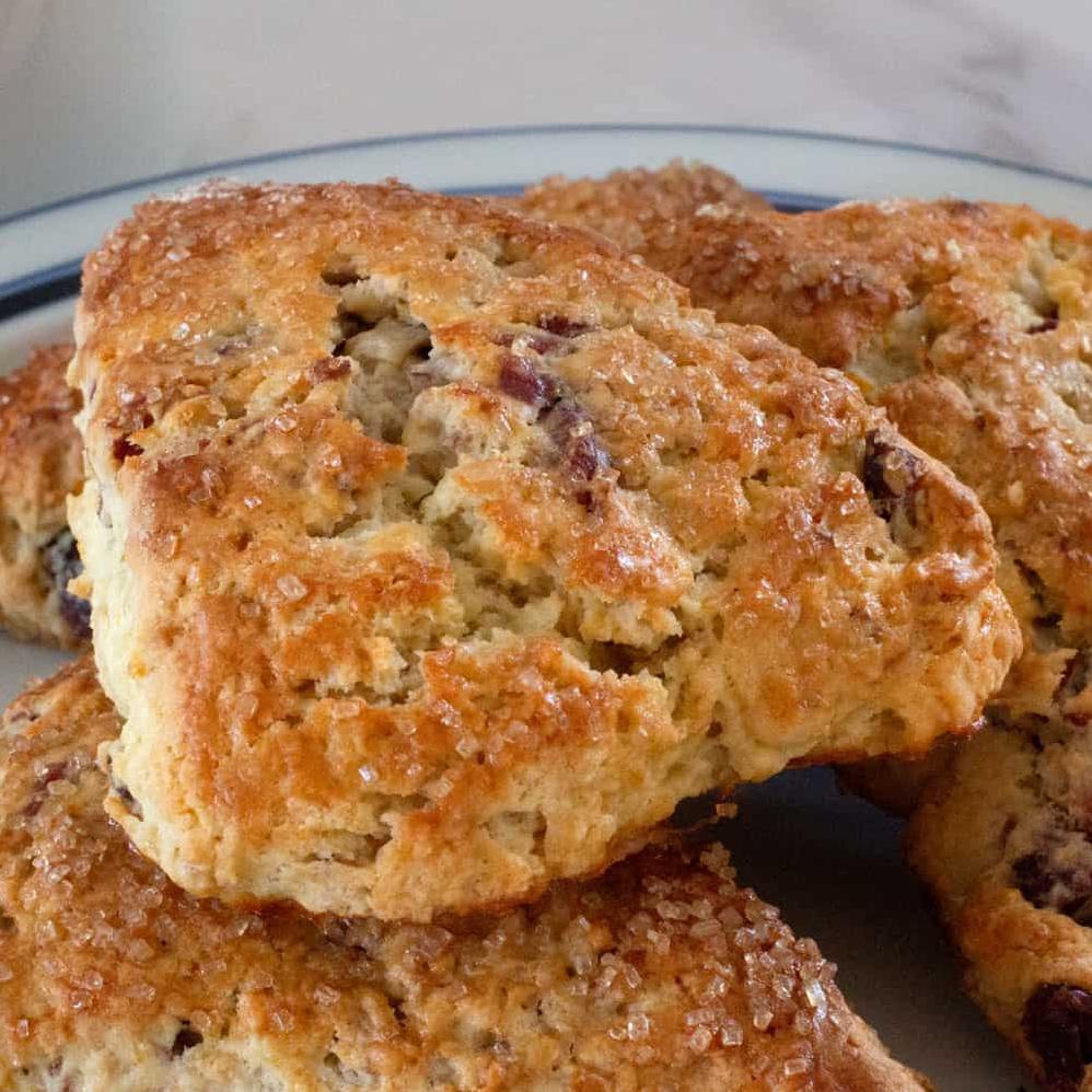  The perfect breakfast treat: warm Irish Cran Oat Scones fresh from the oven.