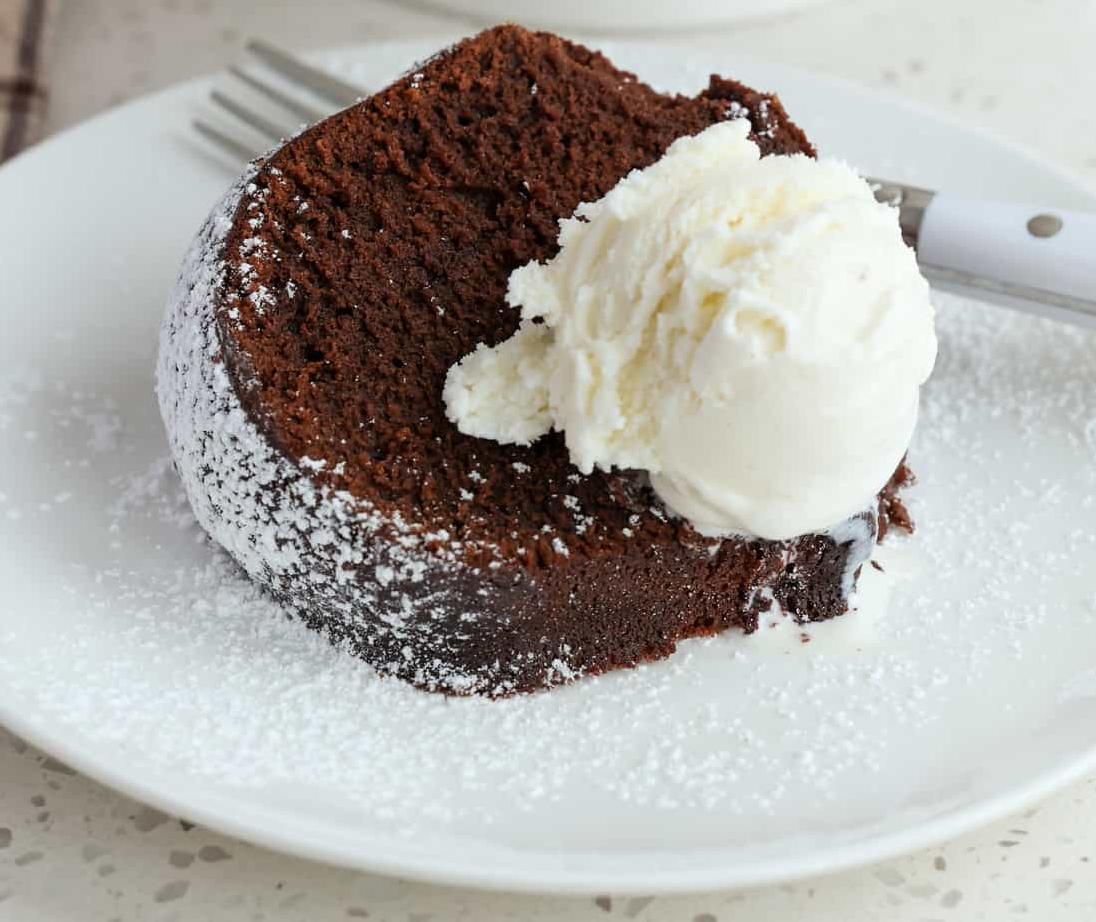  The perfect combination of fluffy and moist, with a rich chocolatey flavor.