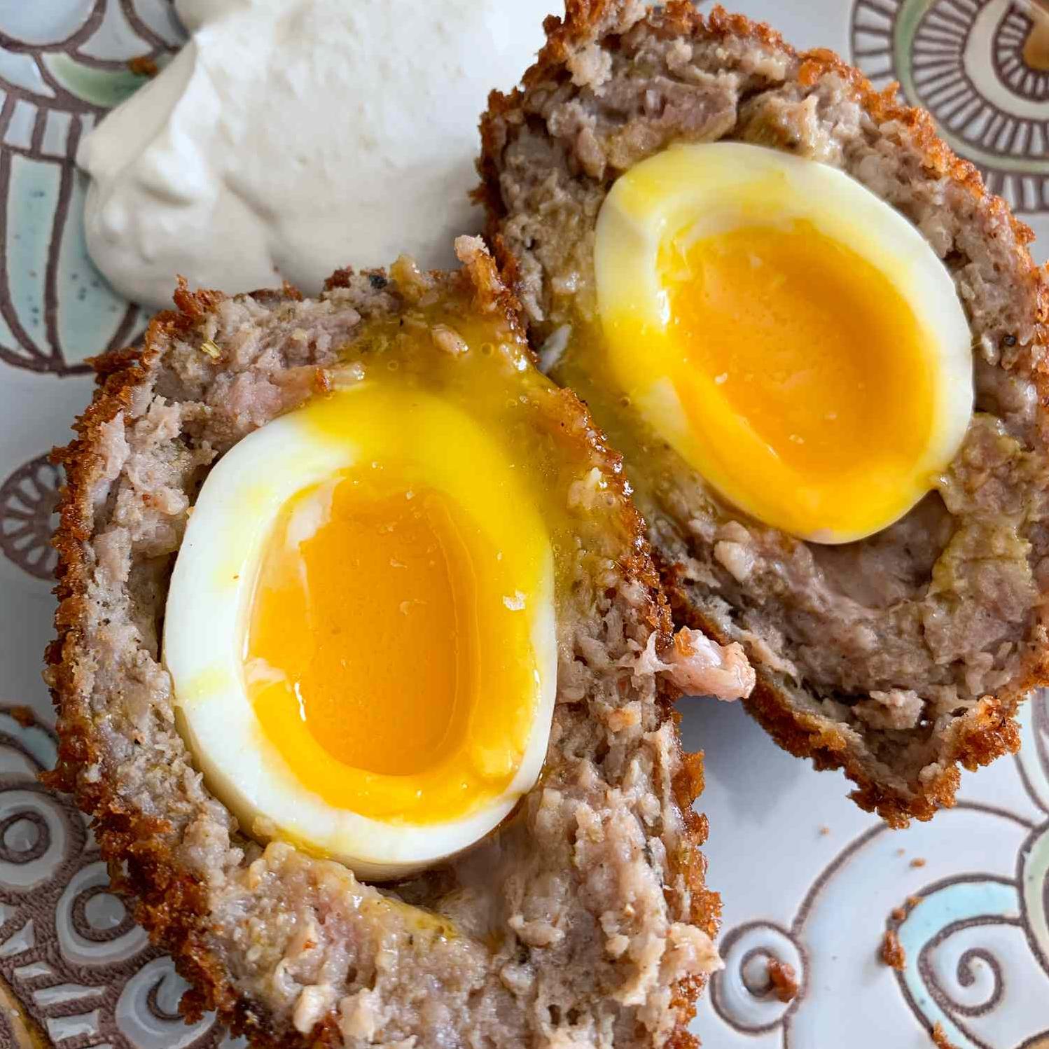  The perfect combination of savory and spicy, Hot Scotch Eggs are a real treat.