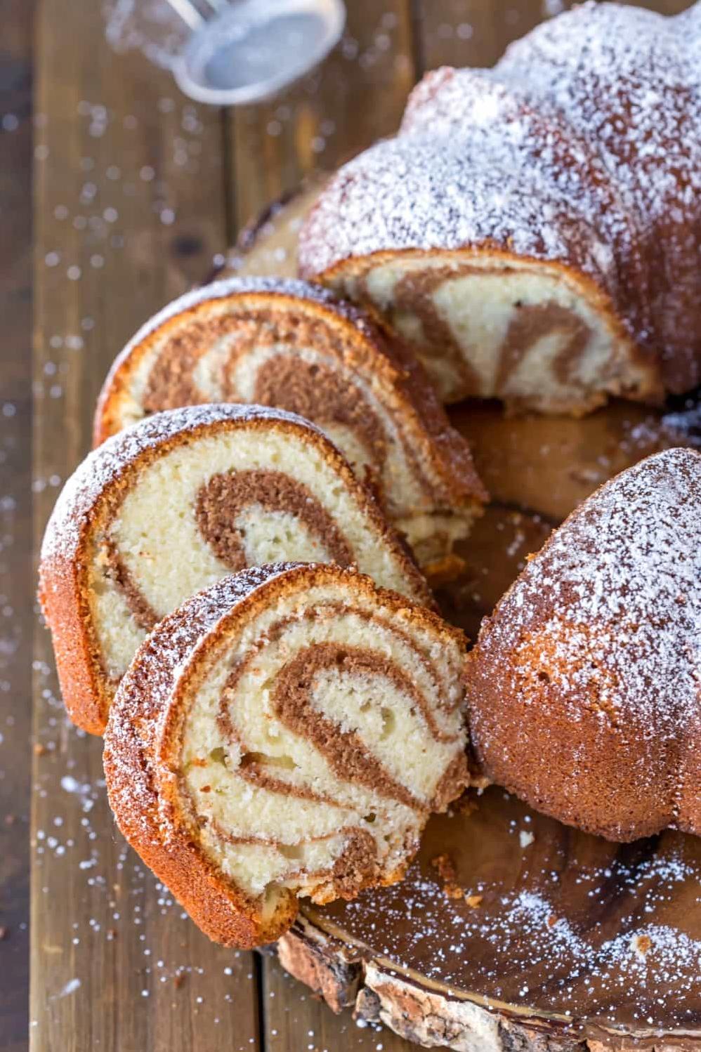  The perfect pairing of cinnamon and almonds makes this pound cake irresistible.