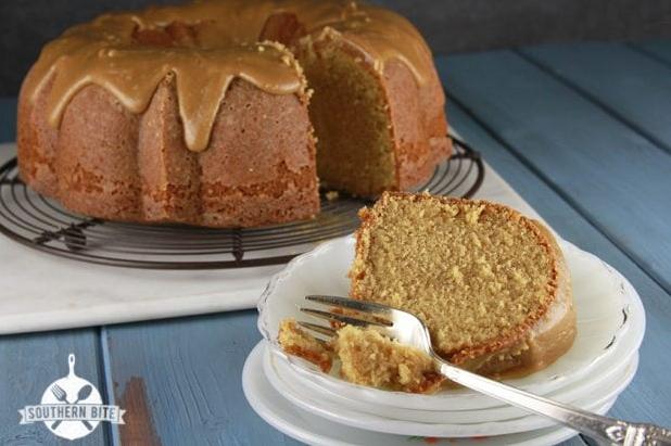  The perfect pound cake: moist, fluffy and infused with rich caramel flavor.
