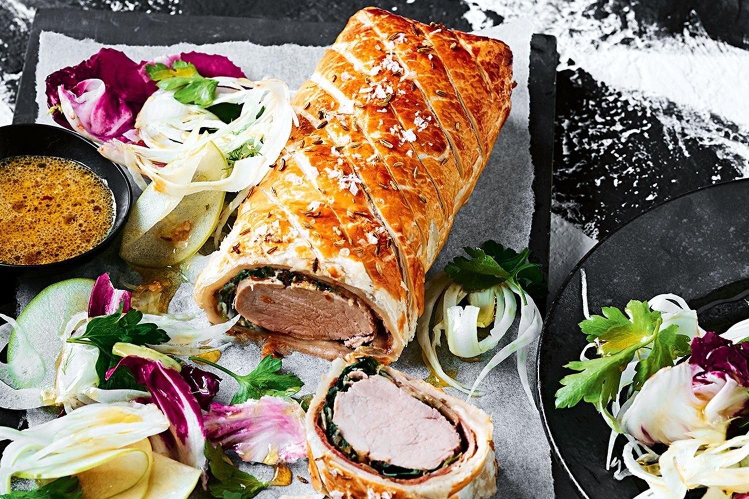  There's nothing quite like the satisfying crunch of biting into the buttery, flaky pastry of a pork Wellington.