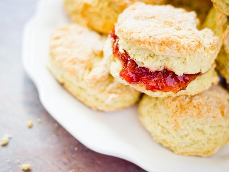  These scones look almost too pretty to eat... almost.