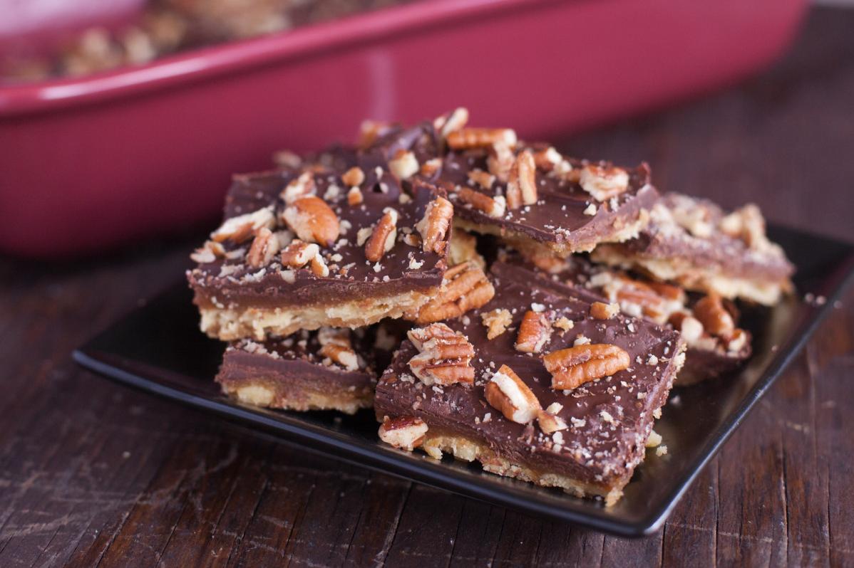  These toffee bars have the perfect balance of sweetness and savory flavors.
