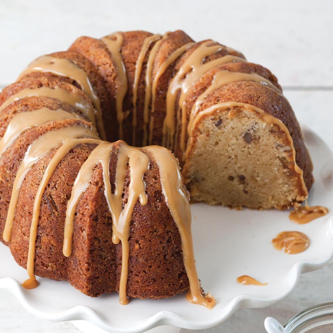 Thick and moist pound cake with a caramel twist
