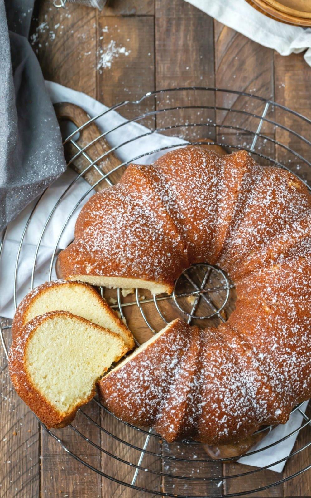  This pound cake is a mouthwatering treat with its moist crumb and tangy flavor.