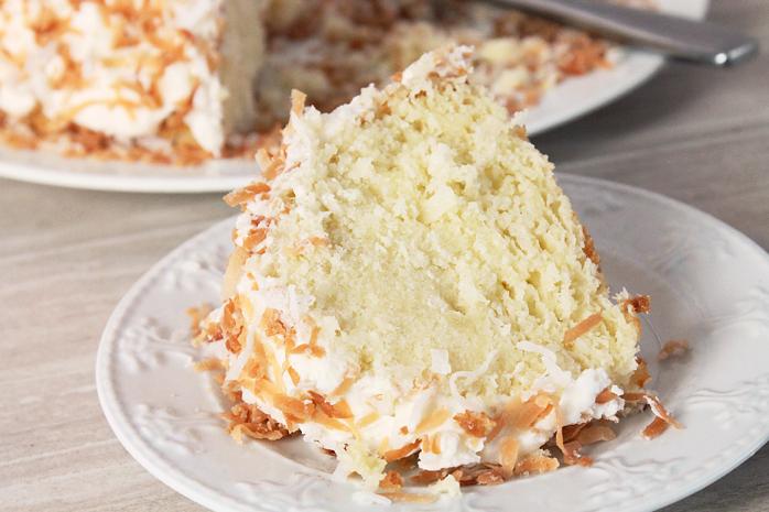  This Toasted Coconut Pound Cake is a tropical twist on a classic dessert!
