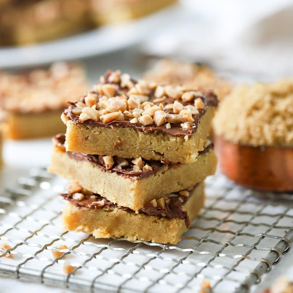  Trust me, you won't be able to stop at just one of these decadent toffee bars.