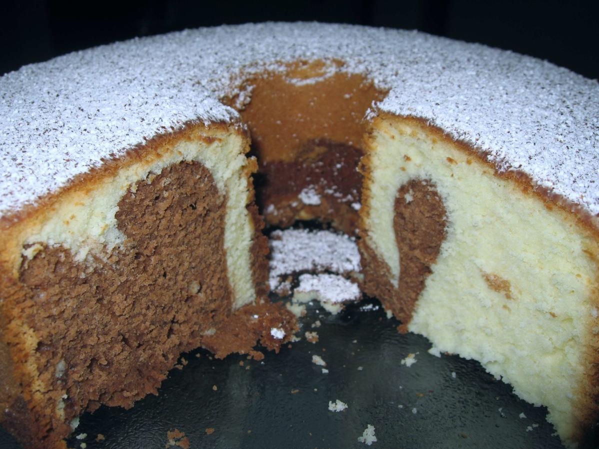  Watch as the marble design swirls its way through the cream cheese pound cake!