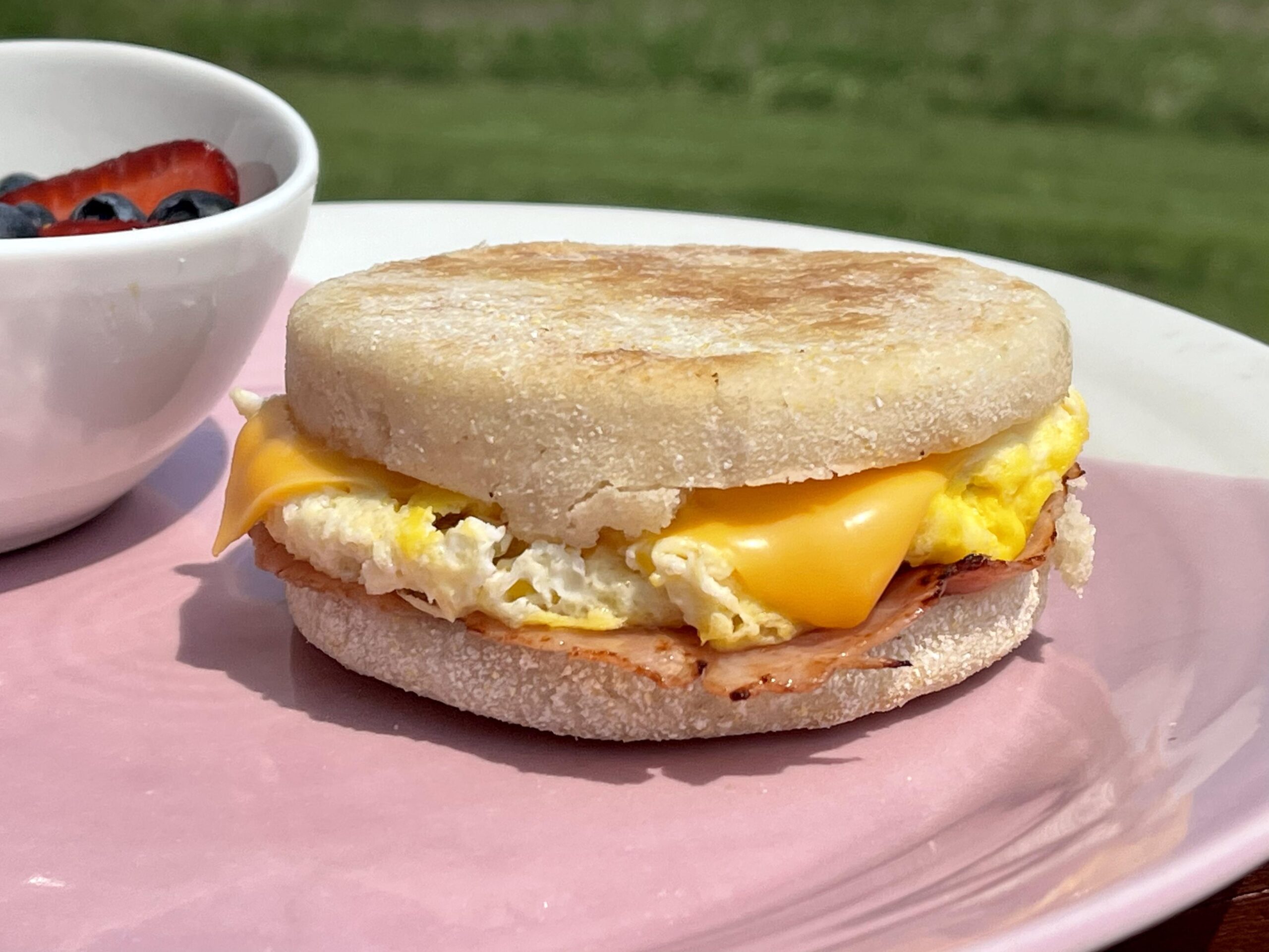  When English Muffins Met Ham, Eggs, and Cheese