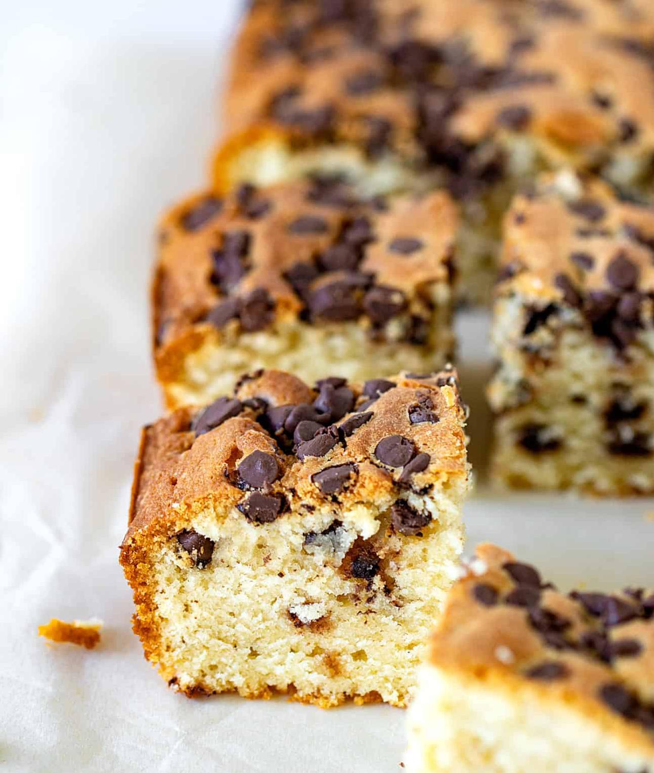  Whether it's for dessert or just a sweet snack, this chocolate chip pound cake is always a crowd-pleaser.