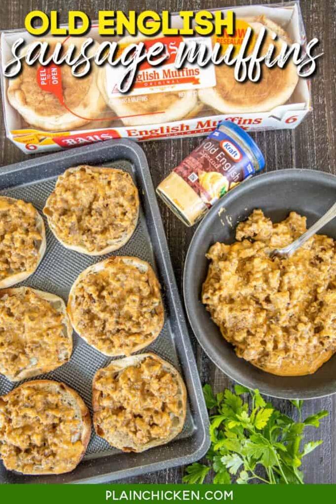  Who says comfort food can't be classy? These sausage cheese English muffins are a treat for your taste buds.