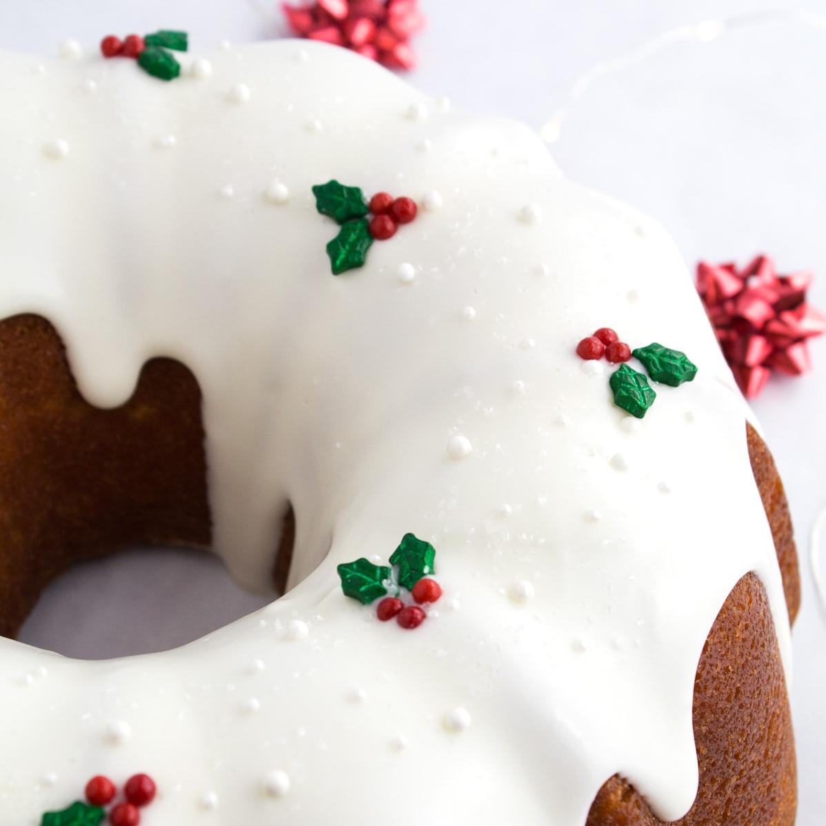  With a cup of tea or coffee, my Holiday Pound Cake is a match made in heaven.