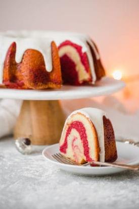  You can't go wrong with a classic cream cheese pound cake, and this marble version steps it up a notch.