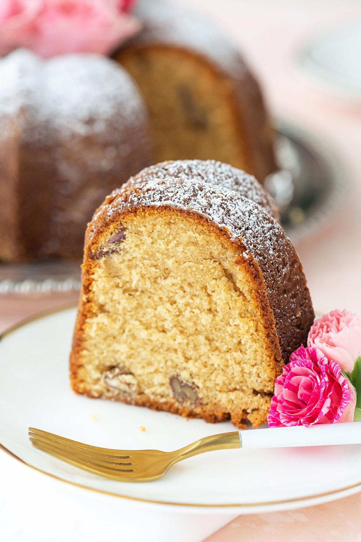 You won't find a more comforting dessert than a slice of brown sugar pound cake with a dollop of whipped